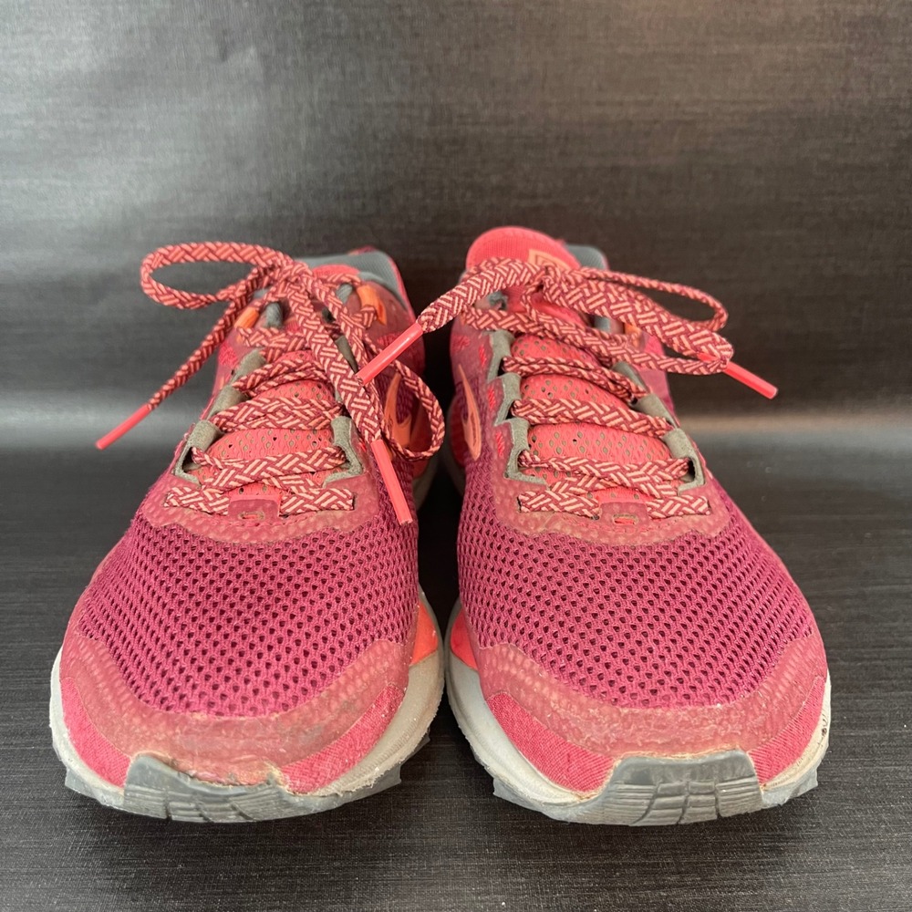 Brooks Cascadia 14 Womens 7.5 Trail Hiking Running Pink Red Shoes 1203041B628 - Picture 2 of 9